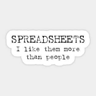 Spreadsheets Sticker